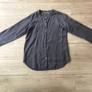 FLAX 100% Linen button down shirt - brown